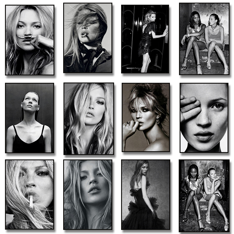 Vintage Fashion Photography - Vintage Retro fotografia Kate Moss palenie