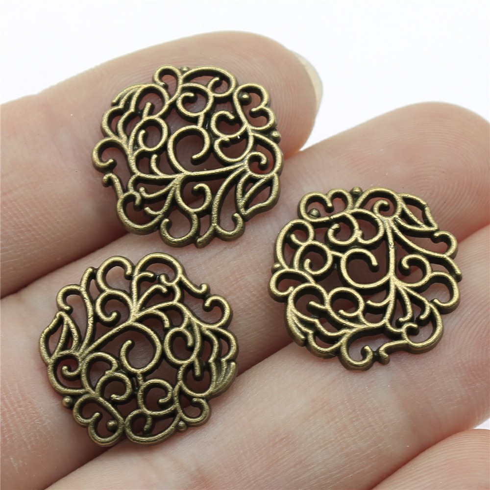 Vintage Fashion Tumblr - 10 szt. 18x18mm 2 Kolory Antyczne
