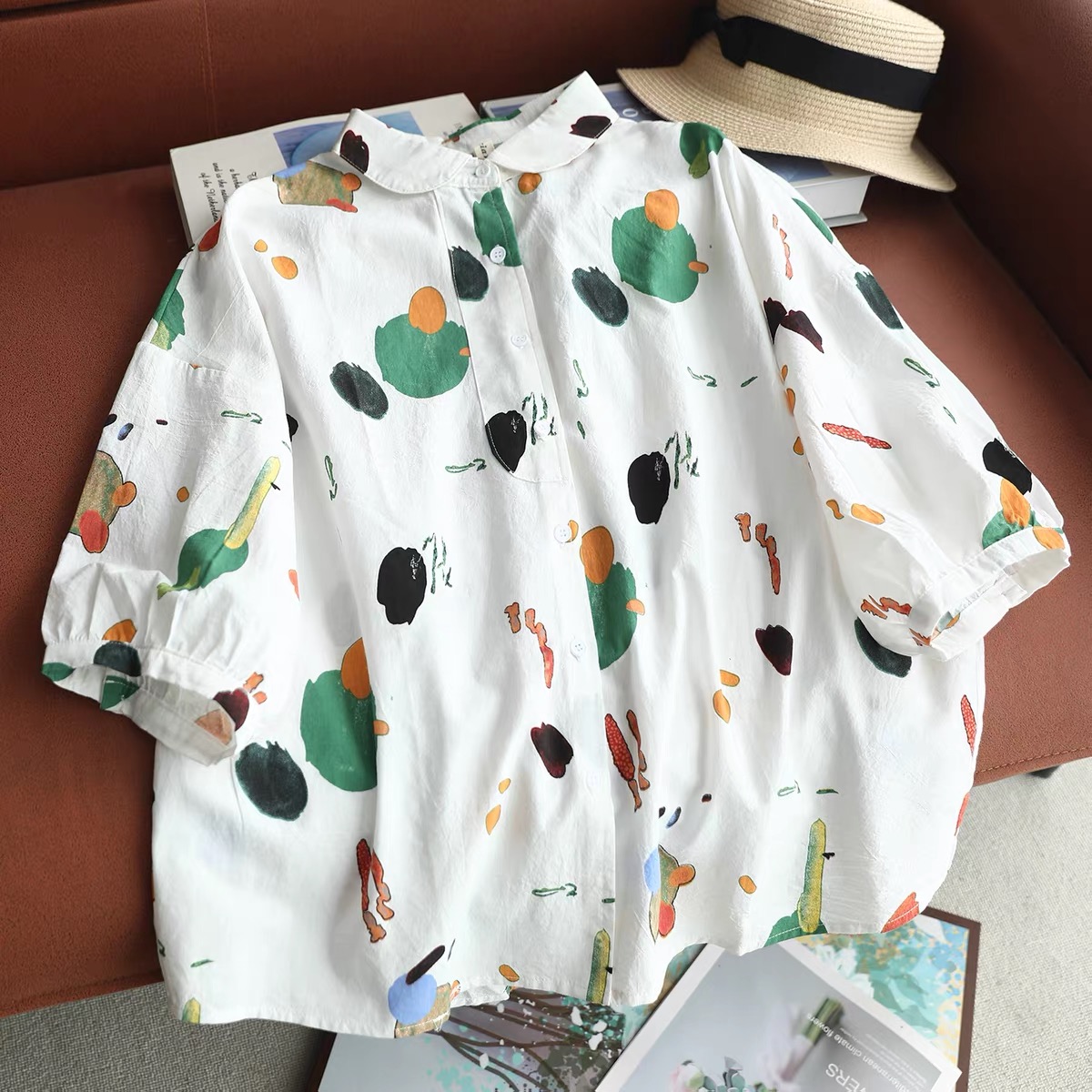 Damska koszula oversize z abst – Vintage Fashion In Japan recenzja i cena