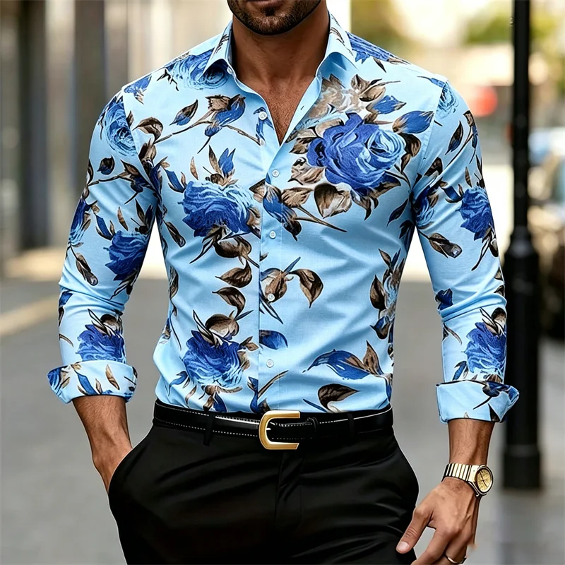 Męska koszula z długim rękawem – Printed Floral Shirt recenzja i cena