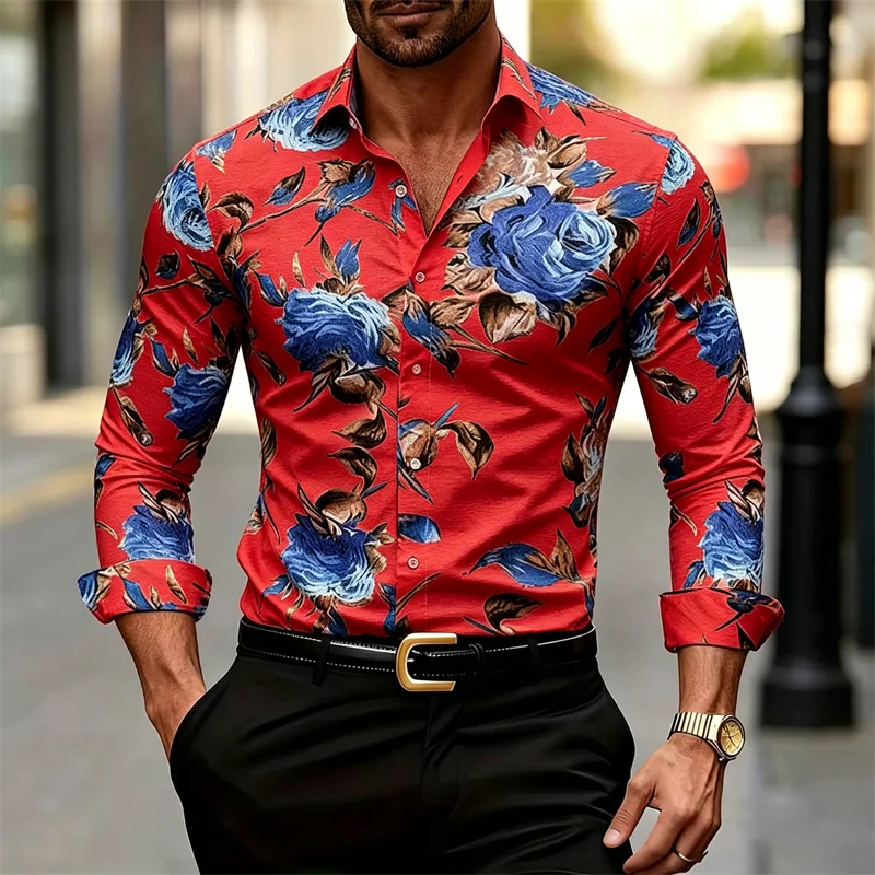 Męska koszula z długim rękawem – Printed Floral Shirt recenzja i cena