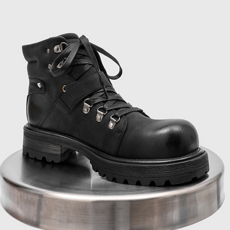 Męskie skórzane buty motocyklo – Vintage Old Fashion recenzja i cena