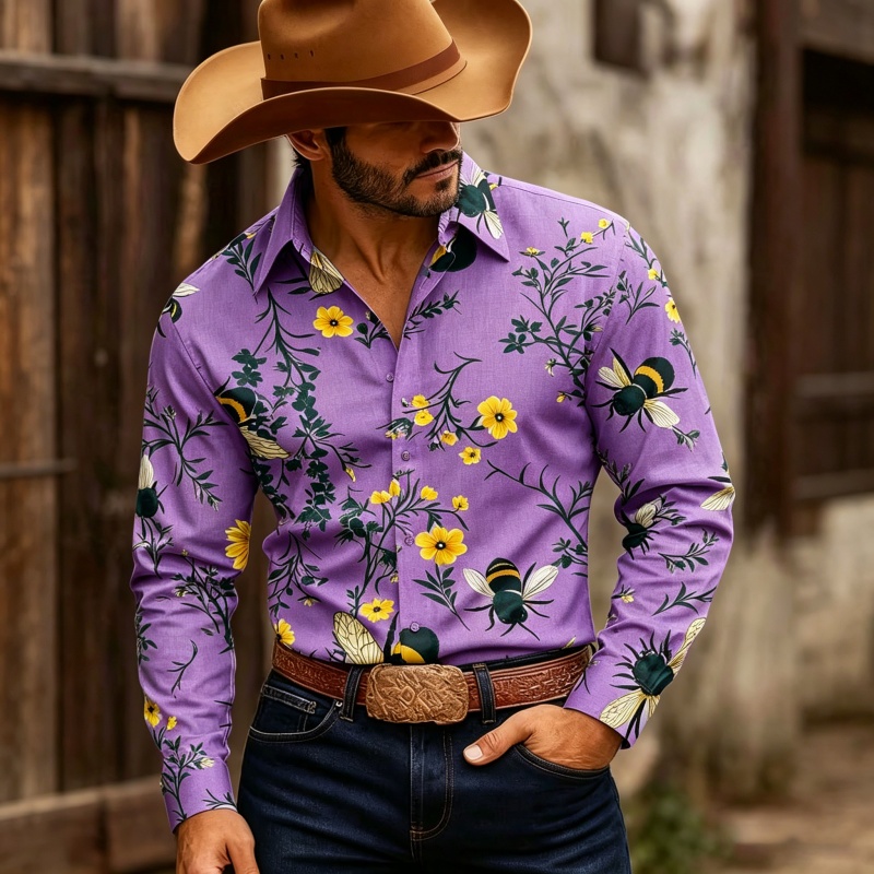 Męska koszula z długim rękawem – Printed Floral Shirt recenzja i cena