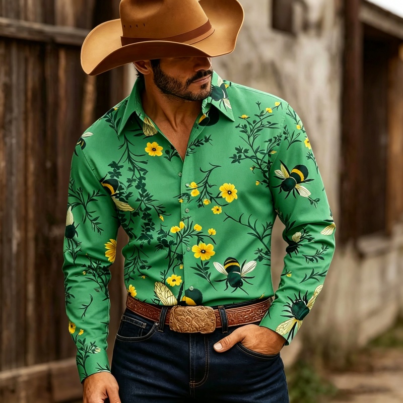 Męska koszula z długim rękawem – Printed Floral Shirt recenzja i cena