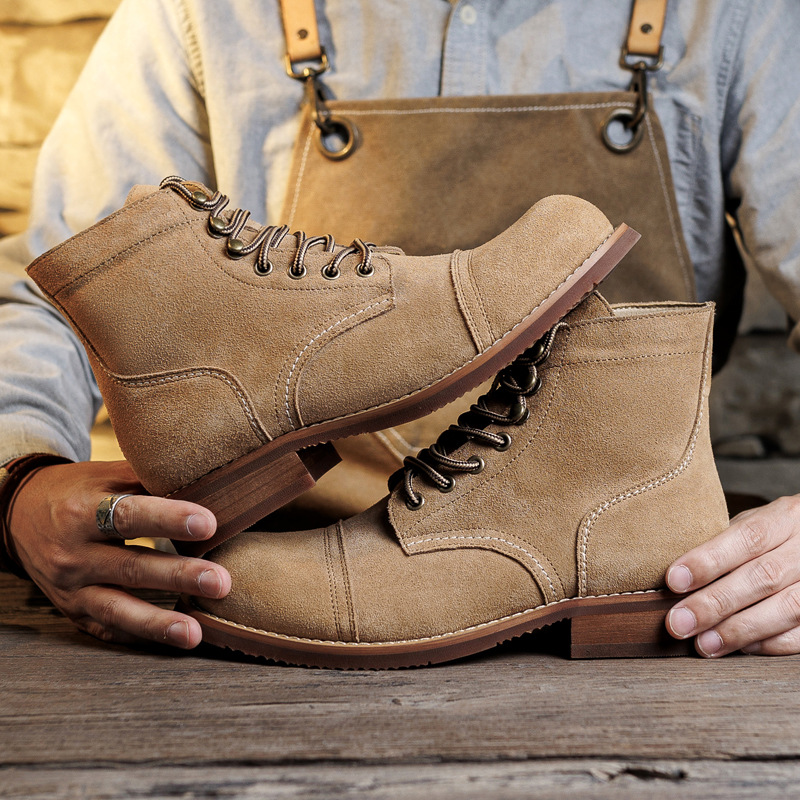 Zamszowe buty motocyklowe z ko – Vintage Old Fashion recenzja i cena