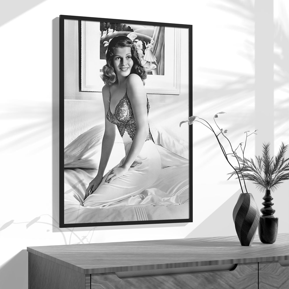 Plakat Rita Hayworth, czarno-b – Vintage Fashion Photography recenzja i cena