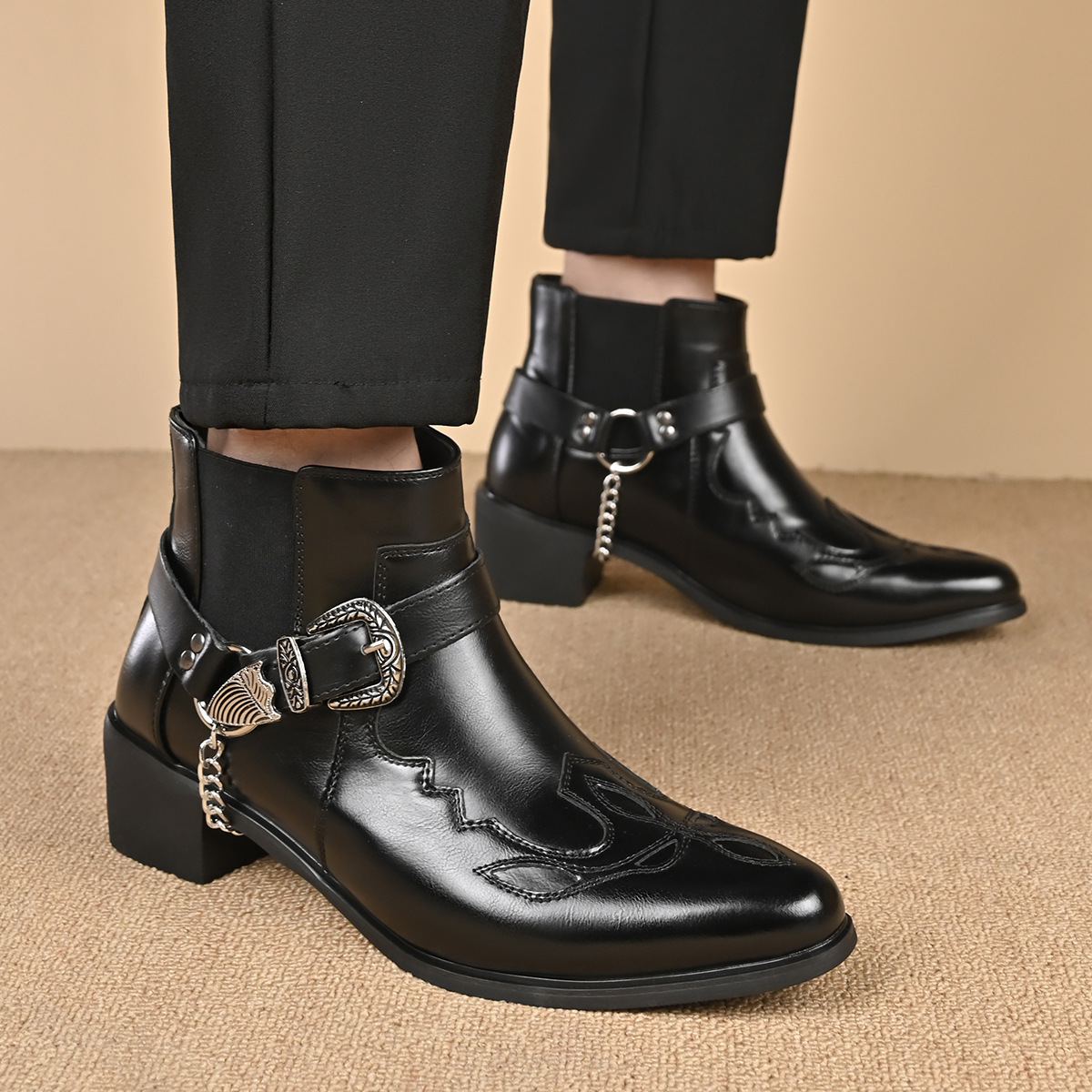 Moda 2026 Męskie buty kowbojsk – Vintage Old Fashion recenzja i cena
